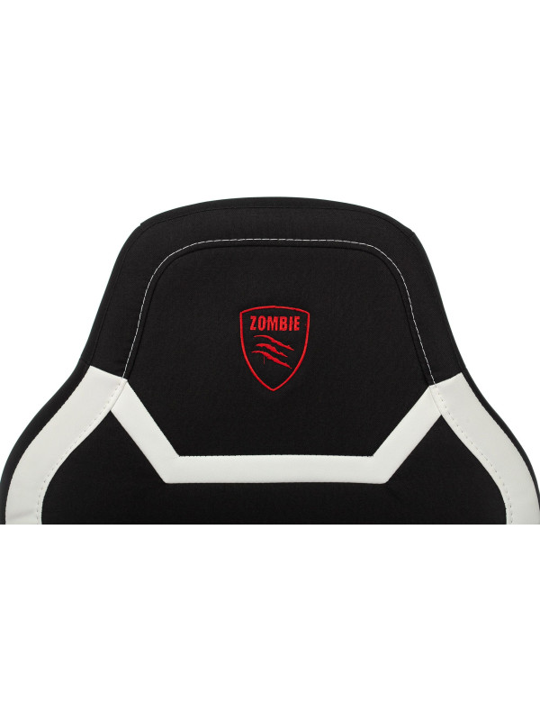 Кресло геймерское Бюрократ Zombie 10 черный/белый спинка