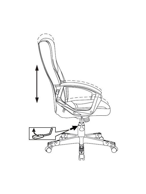 Кресло геймерское Бюрократ Zombie 10 черный/белый схема