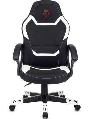 Кресло геймерское Бюрократ Zombie 10 черный/белый вид спереди