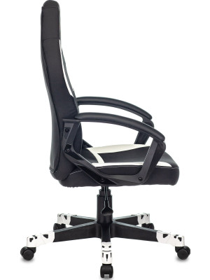 Кресло геймерское Бюрократ Zombie 10 черный/белый вид сбоку