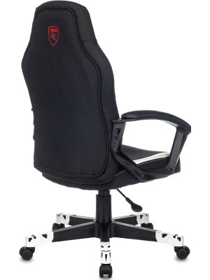 Кресло геймерское Бюрократ Zombie 10 черный/белый вид сзади