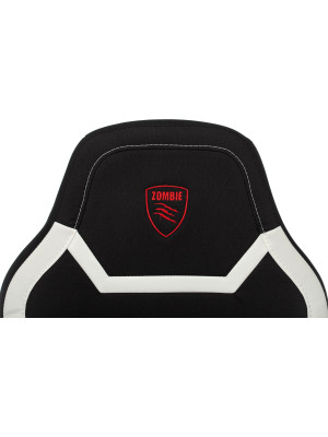 Кресло геймерское Бюрократ Zombie 10 черный/белый спинка