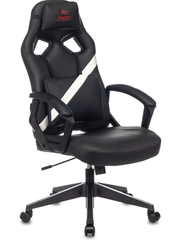 Кресло геймерское Бюрократ Zombie DRIVER черный/белый