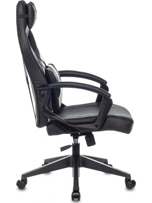 Кресло геймерское Бюрократ Zombie DRIVER черный/белый вид сбоку