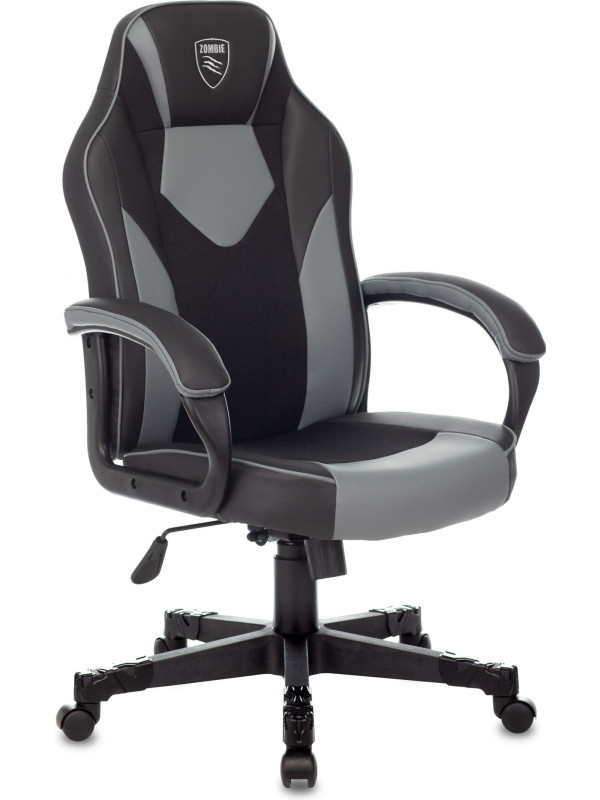 Кресло геймерское Бюрократ Zombie Game 17 черный/серый