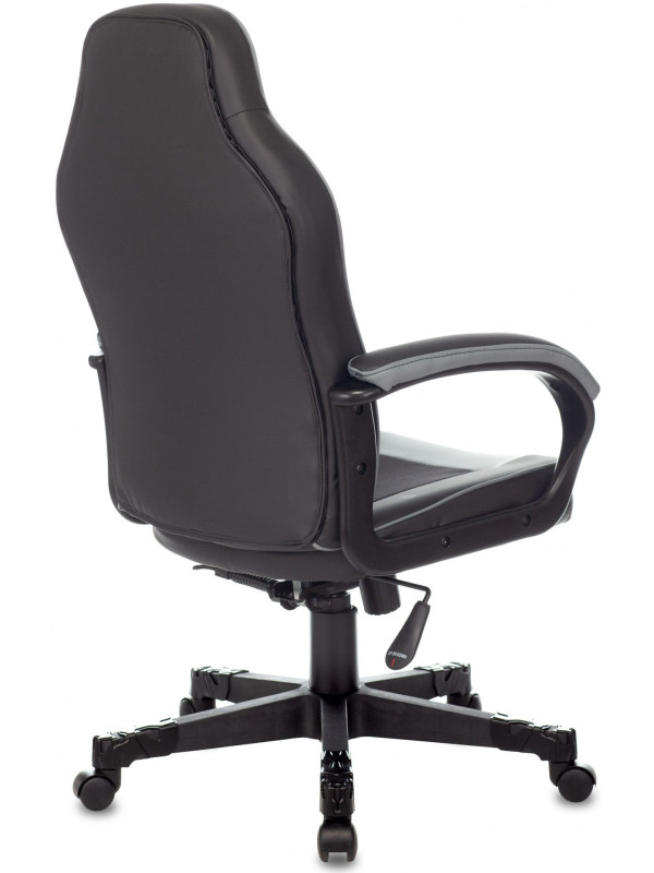 Кресло геймерское Бюрократ Zombie Game 17 черный/серый вид сзади