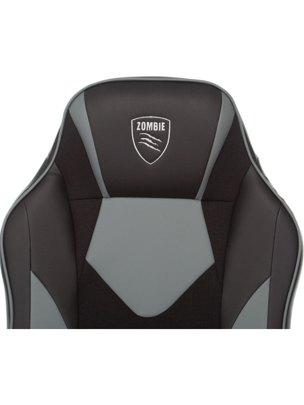 Кресло геймерское Бюрократ Zombie Game 17 черный/серый спинка