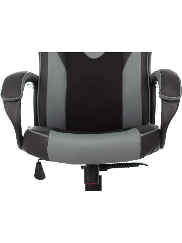 Кресло геймерское Бюрократ Zombie Game 17 черный/серый сиденье