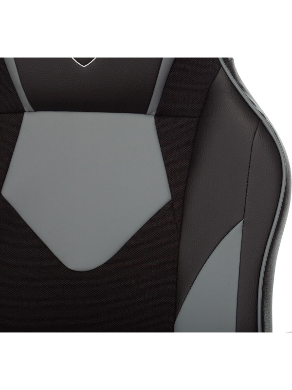 Кресло геймерское Бюрократ Zombie Game 17 черный/серый покрытие спинки