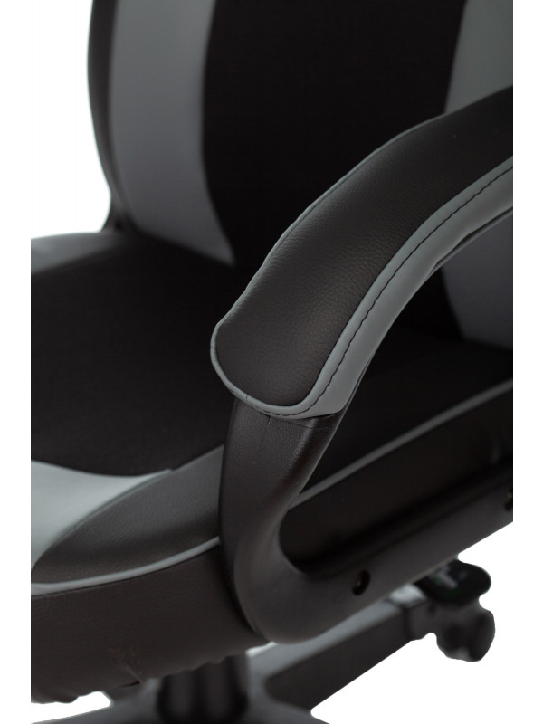 Кресло геймерское Бюрократ Zombie Game 17 черный/серый подлокотники