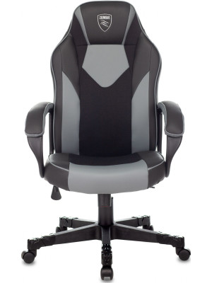 Кресло геймерское Бюрократ Zombie Game 17 черный/серый вид спереди