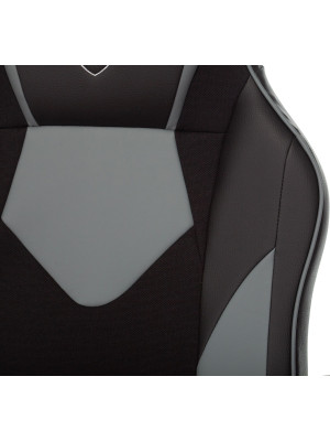 Кресло геймерское Бюрократ Zombie Game 17 черный/серый покрытие спинки