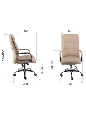 Кресло компьютерное Everprof Bond Черный размеры