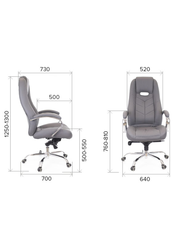 Кресло компьютерное EVERPROF DRIFT PU Черный размеры