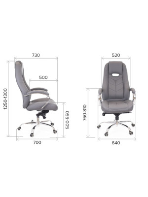 Кресло компьютерное EVERPROF DRIFT PU Черный размеры