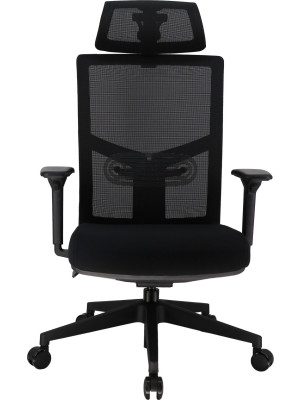 Кресло компьютерное EVERPROF DRIFT PU Черный вид спереди