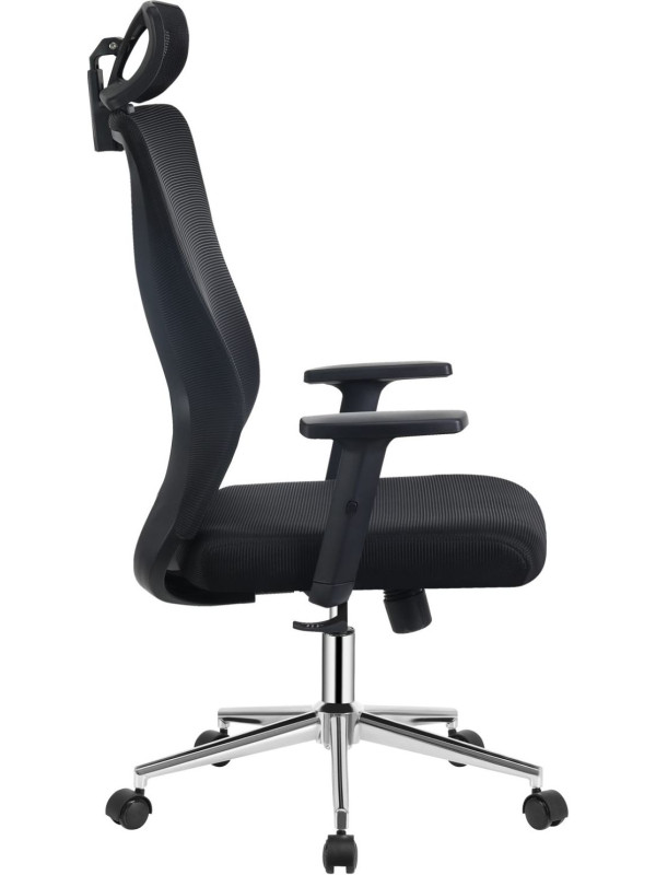 Кресло компьютерное Everprof Joy Черный вид сбоку