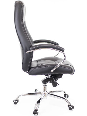 Кресло компьютерное EVERPROF KRON PU Черный вид сбоку