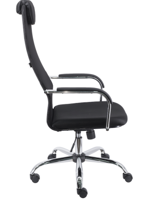 Кресло компьютерное Everprof EP 708 черный вид сбоку