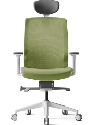 Кресло компьютерное BESTUHL J1 зеленый вид спереди