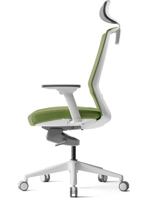 Кресло компьютерное BESTUHL J1 зеленый вид сбоку