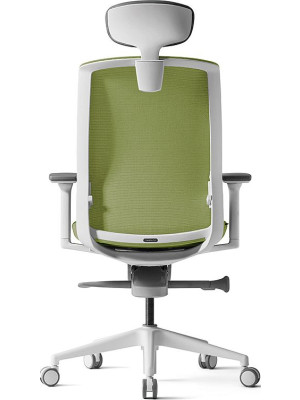 Кресло компьютерное BESTUHL J1 зеленый вид сзади