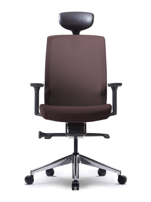 Кресло компьютерное BESTUHL J1 коричневый вид спереди