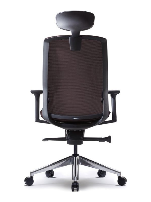Кресло компьютерное BESTUHL J1 коричневый вид сзади