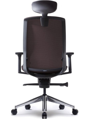 Кресло компьютерное BESTUHL J1 коричневый вид сзади