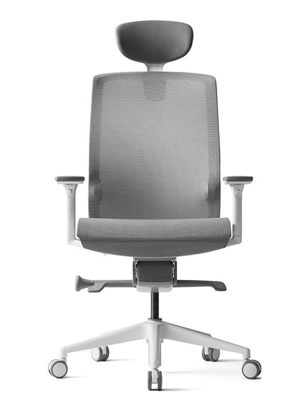 Кресло компьютерное BESTUHL J15 серый вид спереди