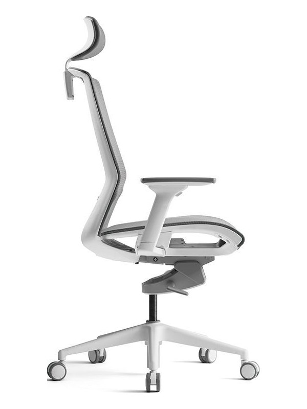 Кресло компьютерное BESTUHL J15 серый вид сбоку