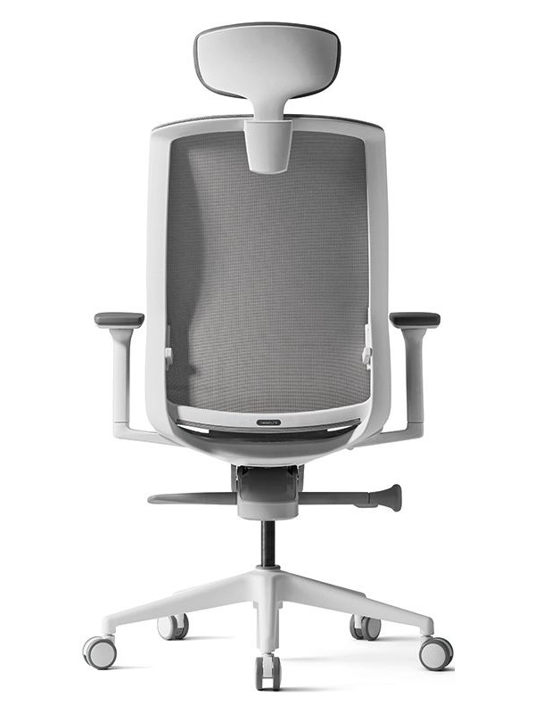 Кресло компьютерное BESTUHL J15 серый вид вид сзади