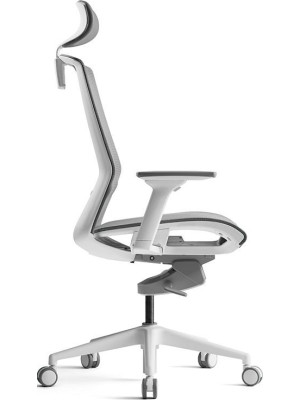 Кресло компьютерное BESTUHL J15 серый вид сбоку