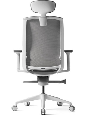 Кресло компьютерное BESTUHL J15 серый вид вид сзади