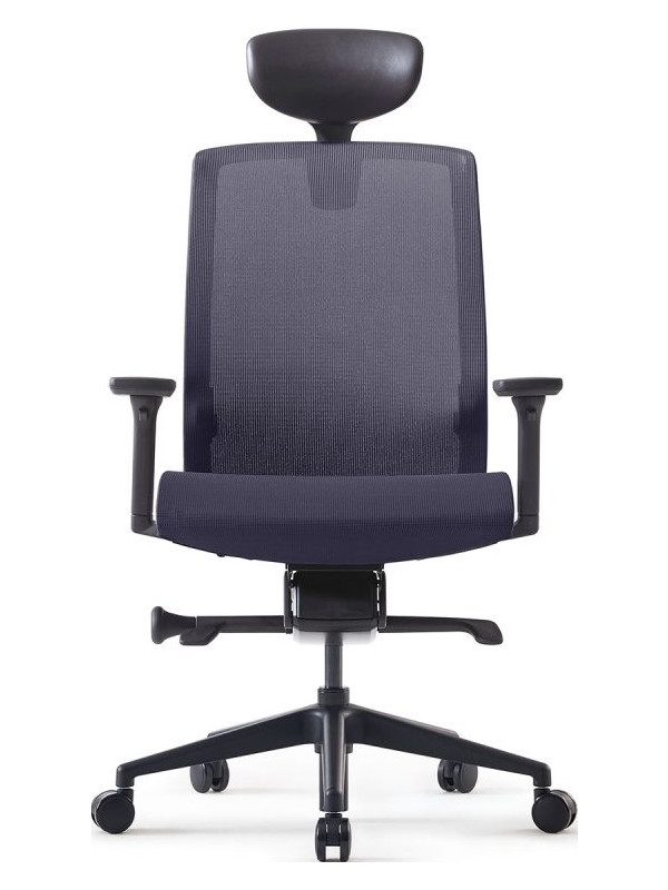 Кресло компьютерное BESTUHL J15 темно-серый вид спереди