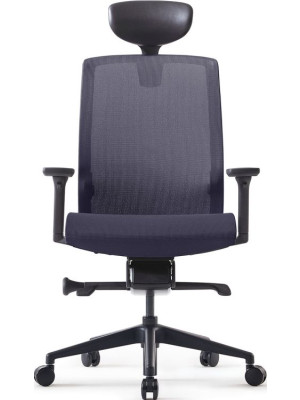 Кресло компьютерное BESTUHL J15 темно-серый вид спереди