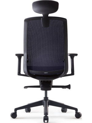 Кресло компьютерное BESTUHL J15 темно-серый вид сзади