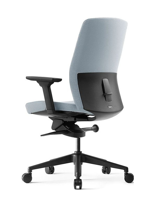 Кресло компьютерное BESTUHL J2 серый вид сбоку и сзади