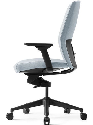 Кресло компьютерное BESTUHL J2 серый вид сбоку