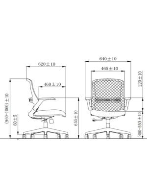 Кресло компьютерное SitZone CH-526B серый размеры