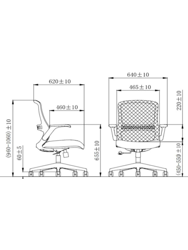 Кресло компьютерное SitZone CH-526B черный размеры