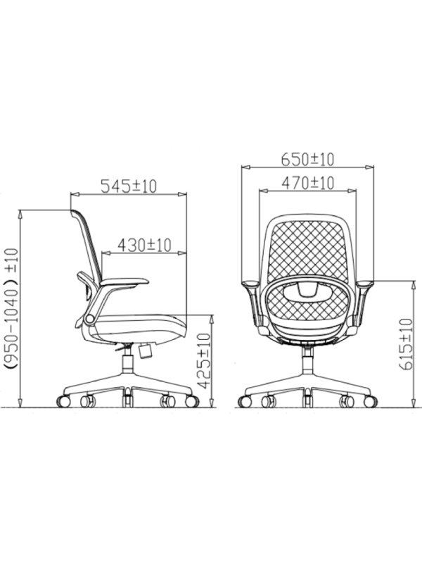 Кресло компьютерное SitZone CH-537B-BS серый размеры