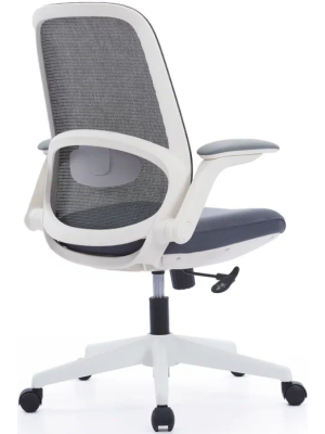 Кресло компьютерное SitZone CH-537B-BS серый вид сзади и сбоку