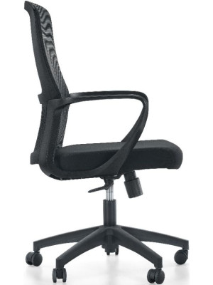 Кресло компьютерное SitZone U-069B черный вид сбоку