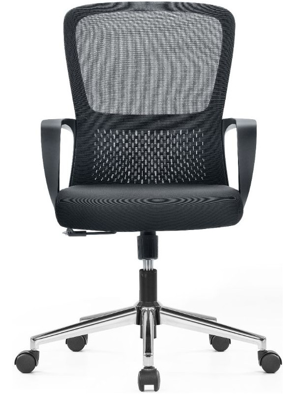 Кресло компьютерное SitZone U-069B черный (металлическая крестовина) вид спереди