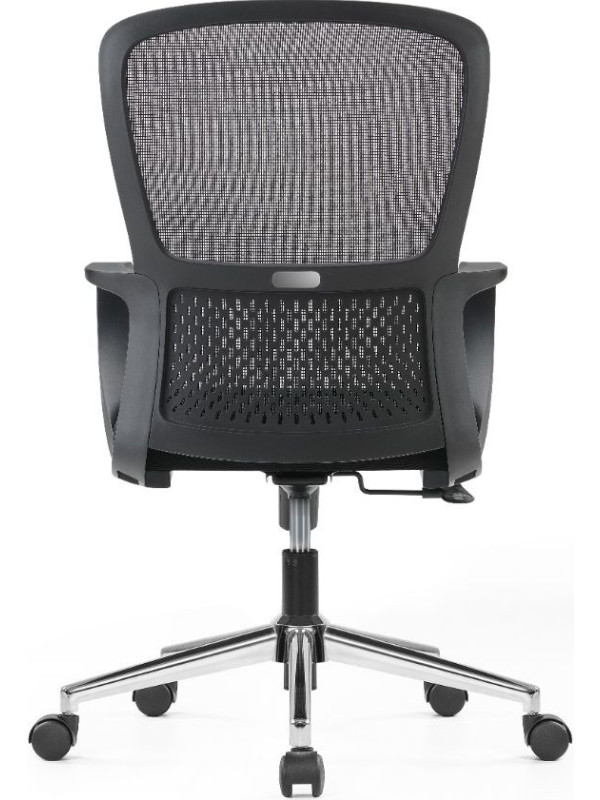 Кресло компьютерное SitZone U-069B черный (металлическая крестовина) вид сзади