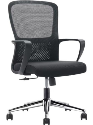 Кресло компьютерное SitZone U-069B черный (металлическая крестовина)