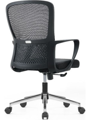 Кресло компьютерное SitZone U-069B черный (металлическая крестовина) вид сбоку и сзади