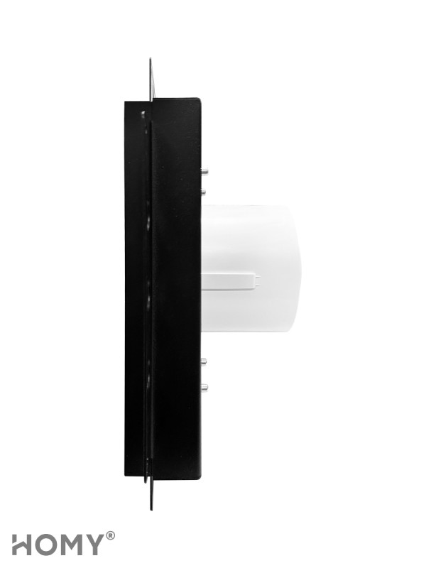 Вентиляционная решетка с вентилятором HOMY AIR PRO SPU100125BM-DECOR-100 CR 25x25 с маяком сбоку