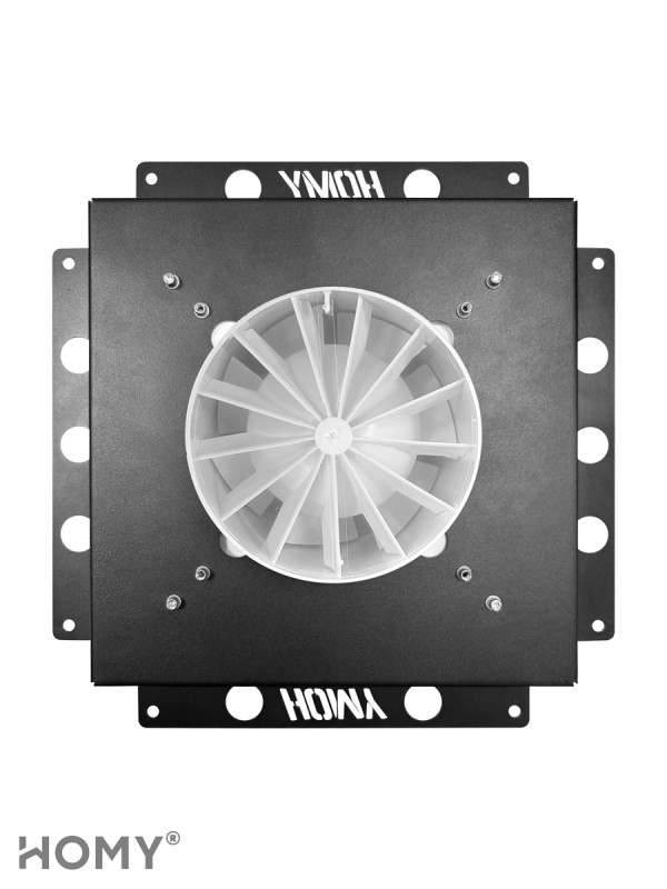 Вентиляционная решетка с вентилятором HOMY AIR PRO SPU100125BM-DECOR-200 C 25x25 с маяком сзади с вентилятором